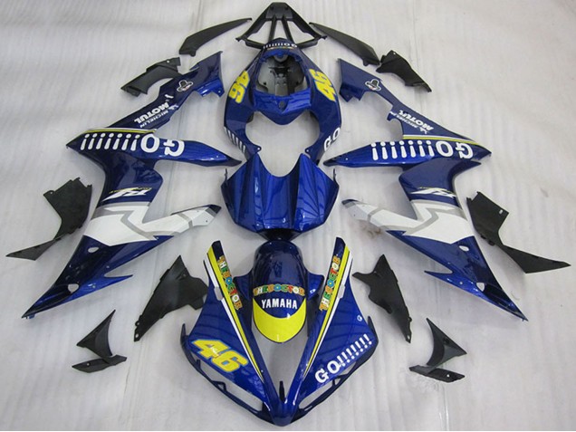 Carene Moto Yamaha YZF R1 2004-2006 - Blu Giallo Bianco Go 46
