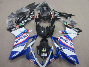Carene Moto Yamaha YZF R1 2007-2008 - Bianco Blu Nero Volvo Fimer Sterilgarda