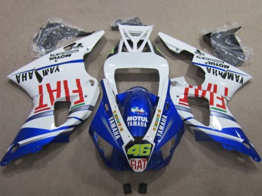 Carene Moto Yamaha YZF R1 2009-2011 - Bianco Blu Rosso Fiat Motul Dunlop 46