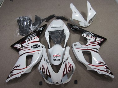 Carene Moto Yamaha YZF R1 2009-2011 - Bianco Rosso Nero Fiamma