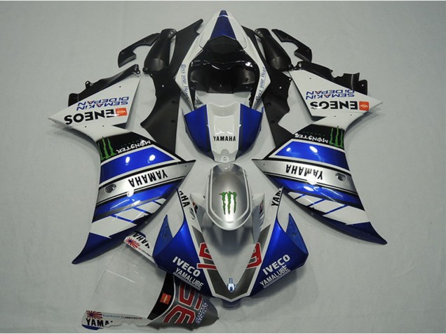 Carene Moto Yamaha YZF R1 2012-2014 - Blu Argento Bianco Nero Verde Mostro IVECO Yamalube ENEOS Semakin Didepan
