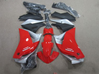 Carene Moto Honda CBR125R 2011-2016 - Argento Rosso Nero Opaco