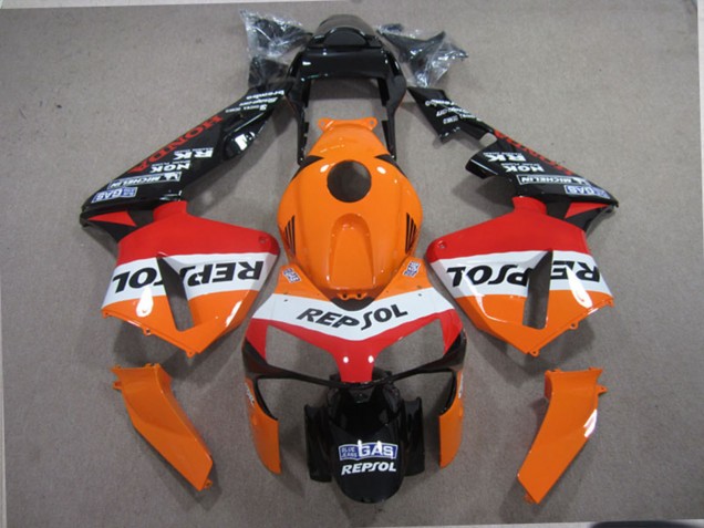 Kit Carene Moto ABS Honda CBR600RR 2003-2004 - Arancia Bianco Rosso Nero Lucido Repsol