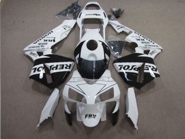 Carene Moto Honda CBR600RR 2003-2004 - Bianco Nero Lucido Repsol