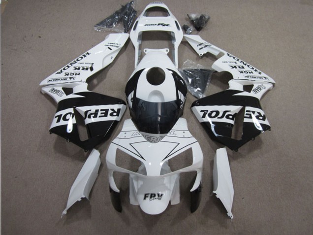 Carene Moto Honda CBR600RR 2003-2004 - Bianco Nero Lucido Repsol