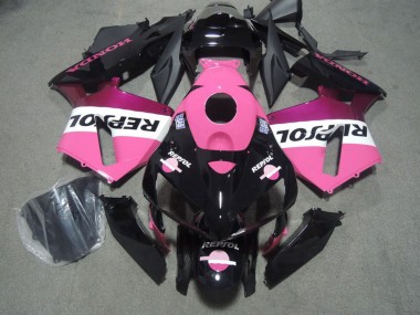 Carene Moto Honda CBR600RR 2005-2006 - Nero Lucido Rosa Repsol