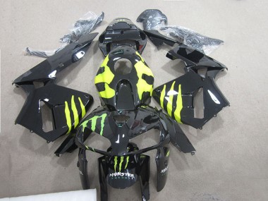 Carene Moto Honda CBR600RR 2005-2006 - Nero Lucido Verde Mostro