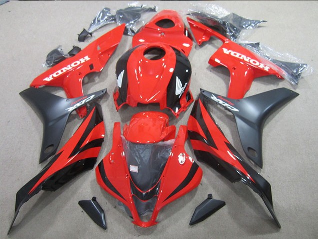 Carene Moto Honda CBR600RR 2007-2008 - Rosso Nero Lucido Nero Opaco