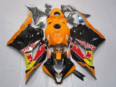 Carene Moto Honda CBR600RR 2009-2012 - Arancia Giallo Nero Lucido Red Bull