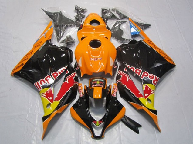 Carene Moto Honda CBR600RR 2009-2012 - Arancia Giallo Nero Lucido Red Bull