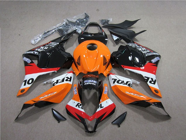Carene ABS Honda CBR600RR 2009-2012 - Arancia Bianco Rosso Nero Lucido Repsol