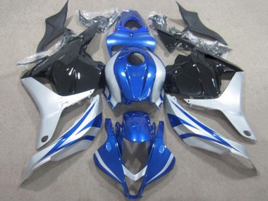 Carene Moto Honda CBR600RR 2009-2012 - Argento Blu Nero Lucido Banda