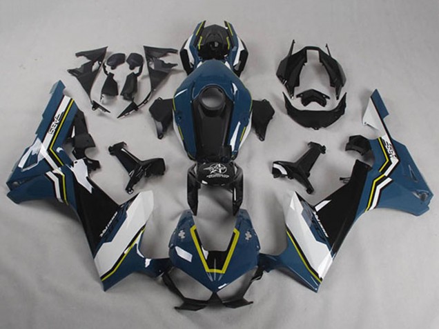 Carene Moto Honda CBR1000RR 2017-2023 - Blu Bianco Giallo Nero Lucido Shocker