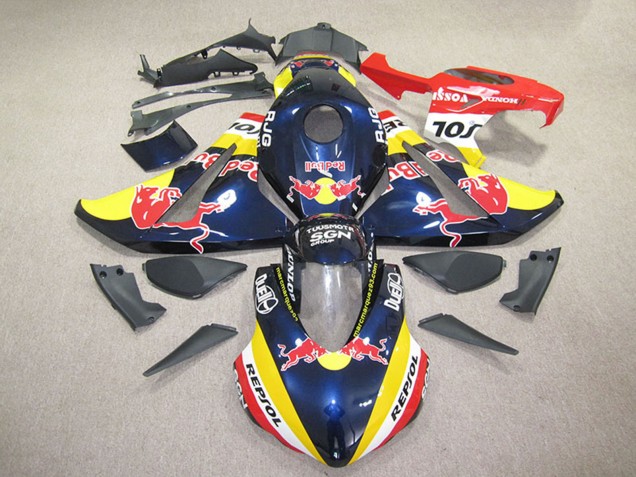 Carene Moto Honda CBR1000RR 2008-2011 - Blu Scuro Giallo Rosso Repsol Red Bull