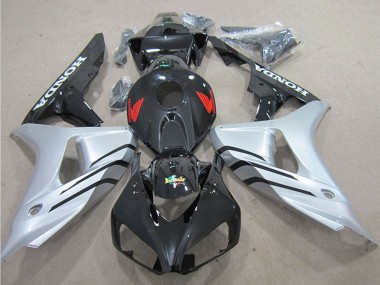 Kit Carene Moto ABS Honda CBR1000RR 2006-2007 - Argento Nero Lucido