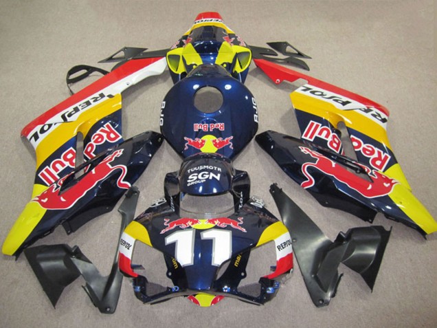 Carene Moto Honda CBR1000RR 2004-2005 - Giallo Blu Bianco Red Bull Repsol 11