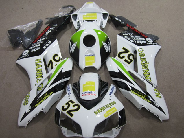 Carene Moto Honda CBR1000RR 2004-2005 - Bianco Giallo Verde Nero Hannspree 52