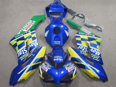 Carene Moto Honda CBR1000RR 2004-2005 - Blu Giallo Verde Telefumica MoviStar Castrol