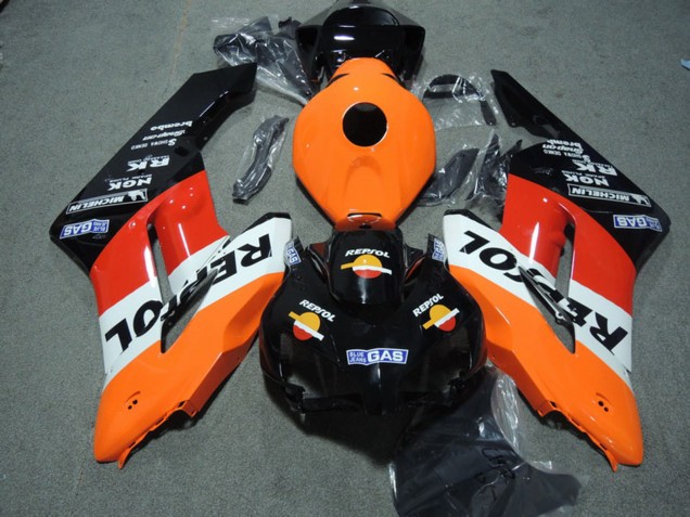 Kit Carene ABS Honda CBR1000RR 2004-2005 - Arancia Bianco Rosso Nero Lucido Repsol