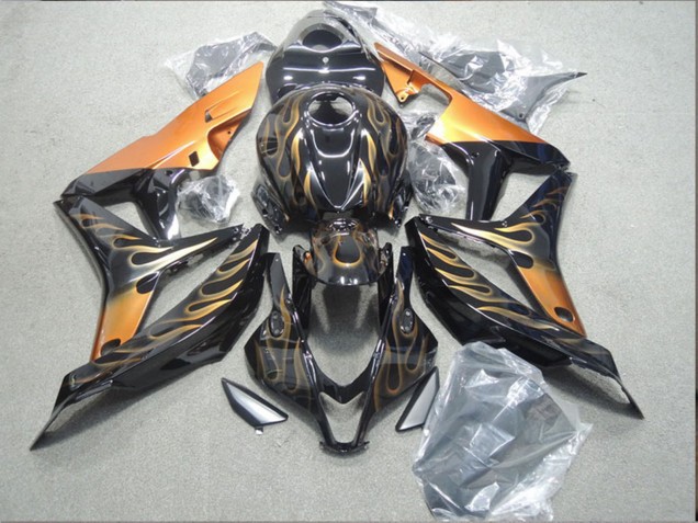 Carene Moto Honda CBR1000RR 2004-2005 - Nero Lucido Oro Fiamma