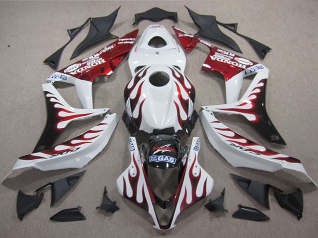 Carene Moto Honda CBR1000RR 2004-2005 - Bianco Rosso Nero Lucido Fiamma Squalo