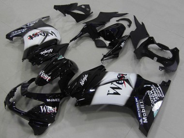 Carene Moto Kawasaki ZX250R 2008-2012 - Nero Lucido Bianco West