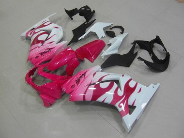 Carene Moto Kawasaki ZX250R 2008-2012 - Bianco Rosa Fiamma