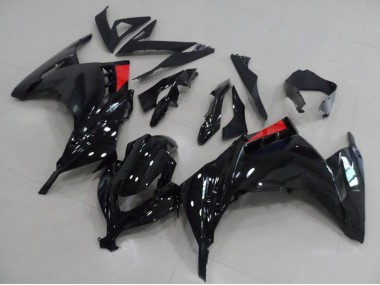 Carene Moto Kawasaki ZX300R 2013-2018 - Nero Lucido Rosso