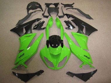 Carene Moto Kawasaki ZX6R 2009-2012 - Verde Nero Lucido Nero Opaco