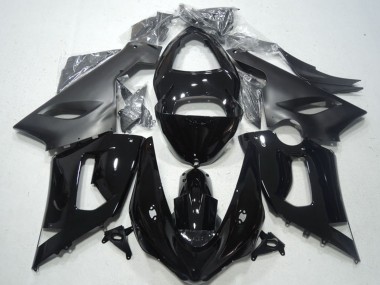 Carene Moto Kawasaki ZX6R 2005-2006 - Nero Lucido Nero Opaco