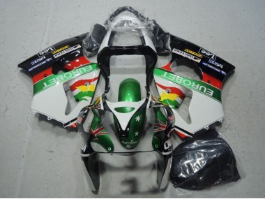 Carene Moto Kawasaki ZX6R 2000-2002 - Bianco Verde Rosso Giallo Nero Stella EuroBet