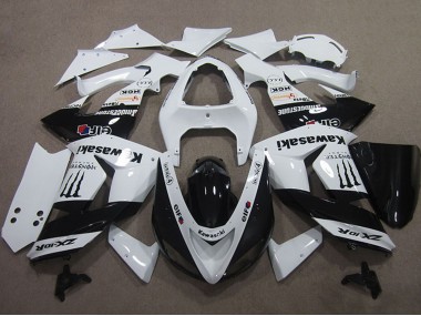 Carene Moto Kawasaki ZX10R 2006-2007 - Bianco Nero Lucido Elf Touch4 Mostro Energy