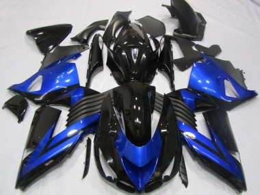 Carene Moto Kawasaki ZX14R ZZR1400 2006-2011 - Blu Nero Lucido