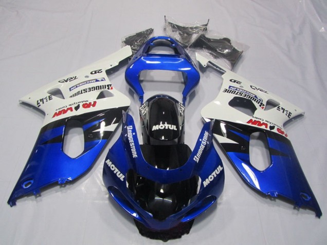 Carene Moto Suzuki GSXR 600 2001-2003 - Bianco Blu Nero Lucido Motul
