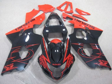 Carene Moto Suzuki GSXR 600 2004-2005 - Nero Lucido Rosso