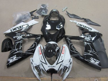 Carene Moto Suzuki GSXR 600 2006-2007 - Bianco Nero Corona Extra Motul