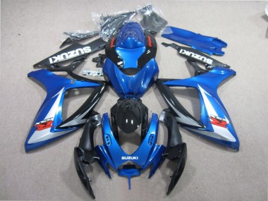Carene Moto Suzuki GSXR 600 2006-2007 - Blu Bianco Nero Lucido Rosso