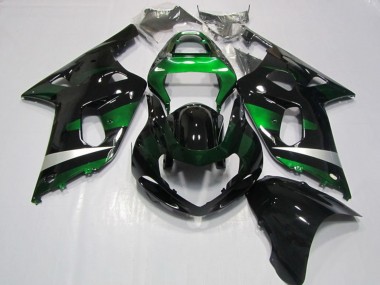 Carene Moto Suzuki GSXR 750 2001-2003 - Nero Lucido Verde Argento