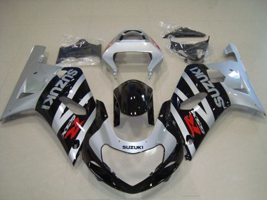 Carene Moto Suzuki GSXR 750 2001-2003 - Argento Nero Lucido