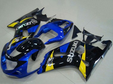 Carene Moto Suzuki GSXR 750 2001-2003 - Blu Giallo Nero Lucido
