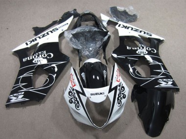 Carene Moto Suzuki GSXR 1000 2003-2004 - Bianco Nero Lucido Corona Extra Motul