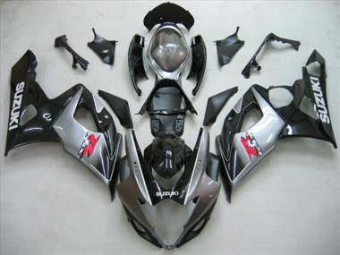 Kit Carena Moto Suzuki GSXR 1000 2005-2006 - Nero Lucido Argento Rosso