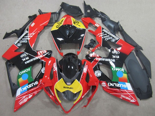 Carene Moto Suzuki GSXR 1000 2005-2006 - Nero Rosso Giallo Blu JOMO