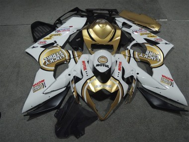 Carene Moto Suzuki GSXR 1000 2005-2006 - Bianco Oro Lucky Strike Motul