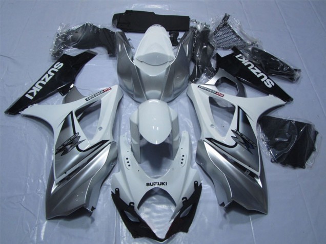 Carena Moto Suzuki GSXR 1000 2007-2008 - Bianco Argento Nero