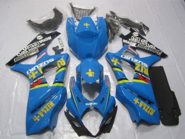 Kit Carene Moto ABS Suzuki GSXR 1000 2007-2008 - Blu Oro Nero Rizla