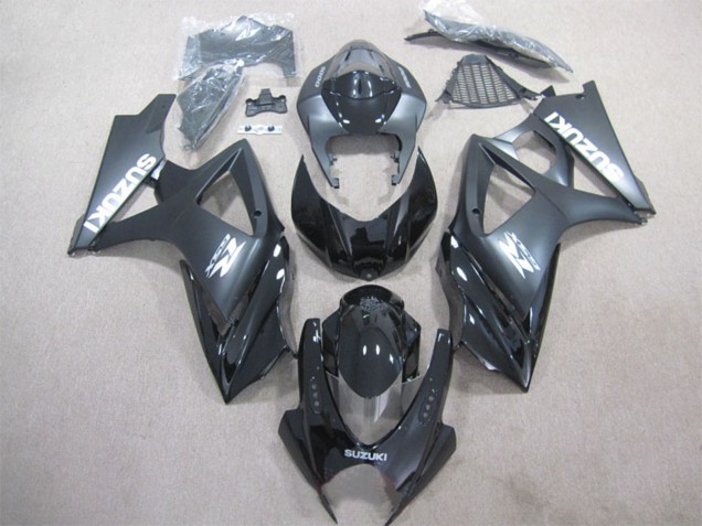 Kit Carene Moto ABS Suzuki GSXR 1000 2007-2008 - Nero Lucido Nero Opaco