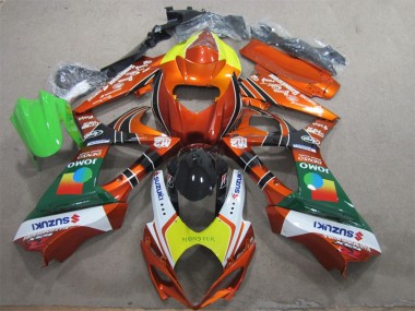 Carene Moto Suzuki GSXR 1000 2007-2008 - Arancia Giallo Bianco Rosso Verde Mostro