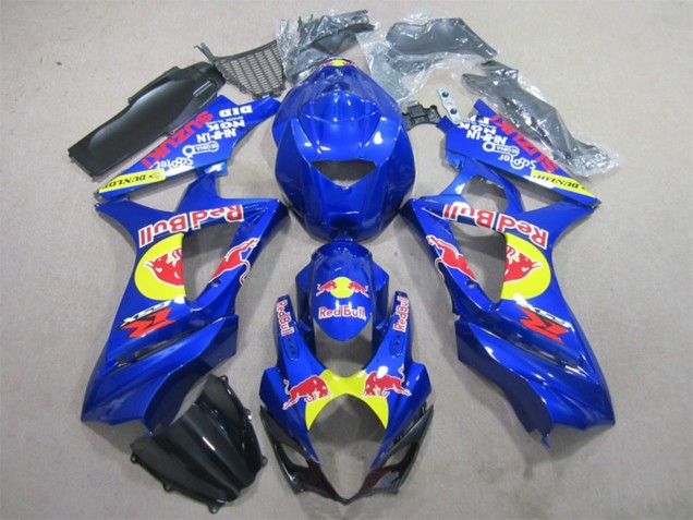 Carene Moto Suzuki GSXR 1000 2007-2008 - Blu Giallo Nero Red Bull