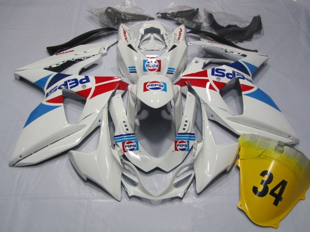 Carene Moto Suzuki GSXR 1000 2009-2016 - Bianco Blu Rosso Pepsi 34